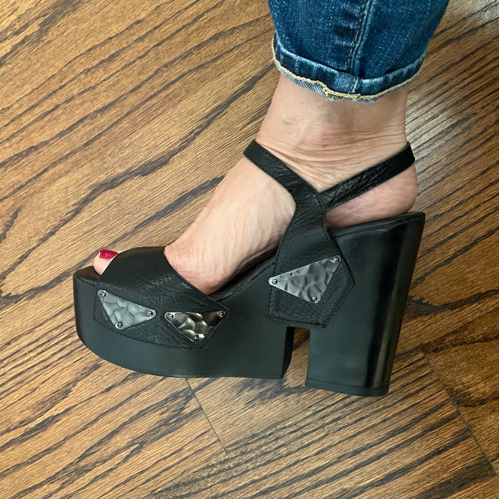 Jeffrey Campbell Chunky Metal Platform Sandal